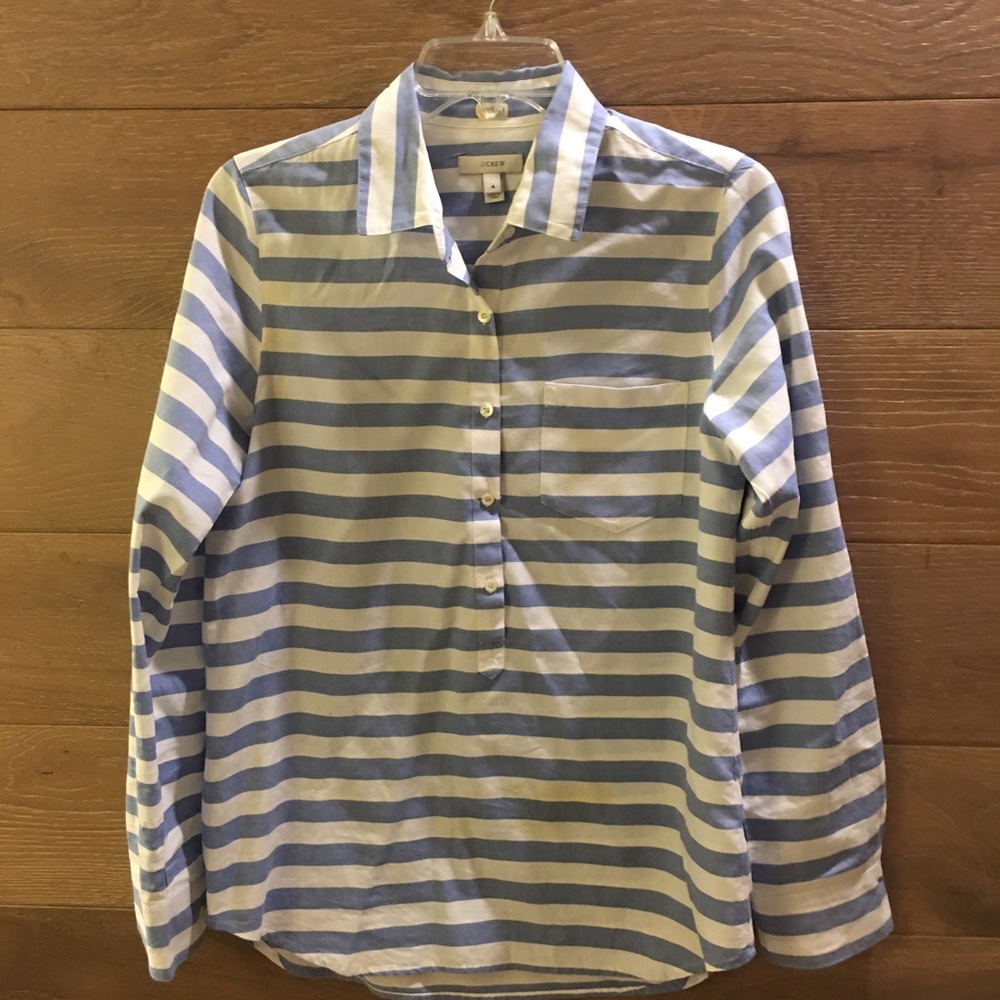 J.Crew pop-over cotton blouse